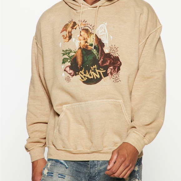 Saint healing Embroidered Hoodie - Picture 2 of 3